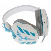 Наушники Cosonic CH-6118A [Blue-White, охватывающие, закрытые, 20-20000 Гц, микр., длина кабеля 2.1м, регулят., подствет