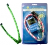 Sunbeam IDE Round cable ATA133/100/66 (3 connectors, 45см, Green EL Strip), IDE кабель, зеленая подсветка