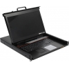 Procase <E1708HD> 1U выдвижная однорельсовая с LCD 17" + 8-port KVM  Switch USB