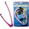 Sunbeam IDE Round cable ATA133/100/66 (3 connectors, 45см, Red EL Strip), IDE кабель, красная подсветка