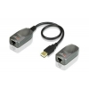 Кабель EXTENDER USB2 60M UCE260-A7-G ATEN Удлинитель/extender ATEN {UCE260-A7-G} USB 2.0, 60 метр., 1xUTP Cat5e, USB A-тип, Male/Female, без шнуров, Б.П. 220> 5V