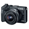 Фотоаппарат Canon EOS M6 черный 24.2Mpix 3" 1080p WiFi 15-45 IS STM f/ 3.5-6.3 LP-E17 (1724C012)