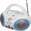Аудиомагнитола BBK BX150BT белый/голубой 4Вт/CD/CDRW/MP3/FM(dig)/USB/BT