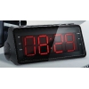 Радиобудильник Supra SA-46FM черный LCD подсв:красная часы:цифровые AM/FM