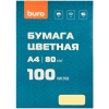Бумага Buro A4/80г/м2/100л./желтый пастель матовое общего назначения(офисная) (мин.кол.20)
