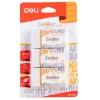 Ластик Deli EH00311 Scribe Plus 40x22x12мм белый блистер (3шт) (мин.кол.24)