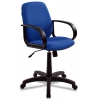 Кресло Бюрократ CH-808-LOW/BLUE низкая спинка синий 15-10