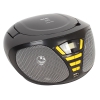 Аудиомагнитола BBK BX180U черный/желтый, 2 Вт, mp3, Цифровой тюнер (УТ-00006475)
