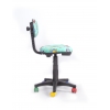 Кресло Recardo Junior D12 (Бирюзовый-рыбы, цв. ролики, ткань, 80кг, выс. спинки 390мм, ВШГ 775-885*440*390мм, крест. пласт. 480мм, мех. качания, откид (gtsN/D12)