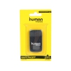 Картридер Human Friends Speed Rate Multi Black. 4 слота. Поддержка карт: Micro MS (M2), microSD, T-flash, SD, MMC, SDHC, DV, MS, MS Pro, MS Pro Duo, M