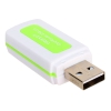Картридер ORIENT CR-011G, USB 2.0 мини картридер SDHC/SDXC/microSD/MMC/MS/MS Duo/M2, белый с зеленым (30364)