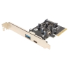 Контроллер ORIENT AM-31U2PE-AС, PCI-E USB 3.1 2ext port (Type-A + Type-C), ASM1142 chipset, разъем доп.питания, oem (30045)
