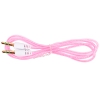 Кабель Belsis Jack 3.5 mm - Jack 3.5 mm,  вилка - вилка, стерео, 0,75 м, прозрачный, малиновый BL1106