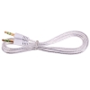 Кабель Belsis Jack 3.5 mm - Jack 3.5 mm,  вилка - вилка, стерео, 0,75 м, прозрачный, серебристый BL1104