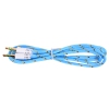 Кабель Belsis Jack 3.5 mm - Jack 3.5 mm,  вилка - вилка, стерео,0,75 м, нейлоновый оплетке, голубой BL1108