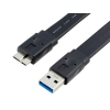 Кабель Micro USB 3.0 Orient MU-305F, Am -> micro-Bm (10pin), 0.5 м, плоский, черный (30361)