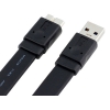 Кабель Micro USB 3.0 Orient MU-310F, Am -> micro-Bm (10pin), 1.0 м, плоский, черный (30360)