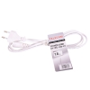 Кабель для аудио-видео техники IEC-320-C7--розетка 220V, 2-pin, 1.8м ,белый, Telecom <TP228-IEC320-C7--CEE7/16-1.8-W>