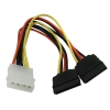 Переходник питания Molex 4pin (M) -> 2 x SATA 15pin (F), ORIENT C908, (26908)
