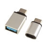 Переходники GINZZU GC-885S,  комплект 2шт. USB 3.1 Type-C / microUSB  + USB 3.1 Type-C / USB 3.0 серебристый