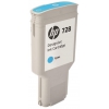 Картридж HP F9K17A (HP 728) для DesignJet T730, T830. Голубой. 300 мл.