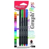 Ручка капиллярная Maped GRAPH`PEPS (749144) 0.4мм 4цв. эргоном.зона обхвата блистер (мин.кол.12)