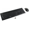 OKLICK Wireless  Keyboard & Optical Mouse <290M> Black (Кл-ра, М/Мед, USB,FM+Мышь 3кн, Roll,  USB, FM) <351701>