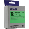 Термотрансферная лента EPSON C53S655005 LK-5GBF (18мм x 9м,  Black  on  Green)