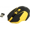 Jet.A Comfort Wireless Optical Mouse <OM-U57G Black&Yellow> (RTL)  USB 4btn+Roll, беспроводная