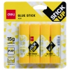Клей-карандаш Deli Stick UP EA20114 15гр прозрачный блистер усиленный (упак.:4шт) (мин.кол.12)
