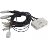 Multico <EW-K1302HD> 2-port HDMI USB KVM Switch (клавиатураUSB+мышьUSB+HDMI+Audio, проводной  ПДУ,кабели несъемные)
