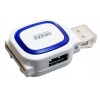 Картридер универсальный Ginzzu GR-514UB USB 2.0, SD/SDXC/SDHC/MMC microSD/SDXC/SDHS + концентратор: порт USB 3.0 +  порт USB 2.0, черный, блистер