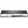 Коммутатор D-Link DGS-1210-10/F1A 8G 2SFP настраиваемый