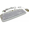 A4Tech G-Cube3 <GKSA-2803SR Golden Sunset> <USB> (Кл-ра М/Мед +USB порт +Мышь  USB,  4кн,  Roll)