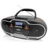 Аудиомагнитола BBK BX518BT черный/серебристый 8Вт/CD/CDRW/MP3/FM(dig)/USB/BT