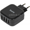 Сетевое зар./устр. Buro TJ-286B Smart 25W 5A 4xUSB универсальное черный (TJ-286B)