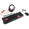 Genius Super Value Pack KMH-200 <USB> (Кл-ра, USB +Мышь, 3Кн, Roll, USB,наушники с  микрофоном) (31280230102)