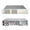 SuperMicro 2U 6024H-82RB Black(Socket604,iE7520,SVGA,CD,FDD,Ultra320SCSI,6xHotSwapSCSI,LAN 2x1000,8DDR-II,500W HS)