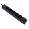 Сетевой фильтр Defender DFS 751 черный 1,8 м, 5 розеток, 2xUSB, 2.1A (99751)