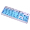 Клавиатура BTC 6300CL <Silver> Luminescent Slim <USB&PS/2> 104КЛ+13КЛ М/Мед