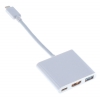 Переходник Buro USB Type-C (m) HDMI (f) USB 3.0 A(f) USB Type-C (f) (BHP RET TPC-HDM) белый