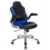 Кресло игровое Бюрократ VIKING-1/BL+BLUE черный/синий искусственная кожа