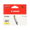 Картридж Canon CLI-481 Y EMB для TS6140/TS8140/TS9140/TR8540. Жёлтый. 259 страниц. (2100C001)