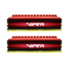 Память PATRIOT Viper 4 Gaming DDR4 Общий объём памяти 16Гб Module capacity 8Гб Количество 2 3733 МГц Множитель частоты шины 17 1.35 В черный / красный PV416G373C7K