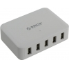 Orico <DCAP-5S(-V1-EU)-WH(-PRO)> Зарядное устройство USB (Вх. AC100-240V,Вых.  DC5V,  5xUSB  2.4A)