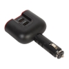 Разветвитель автоприкуривателя GiNZZU® GA-4815UB, 2 розетки + АЗУ 5В 2.4 A/3 A, 2xUSB, 2 розетки черный