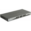 Коммутатор D-Link DGS-1210-28XS/ME/B1A Управляемый коммутатор 2 уровня с 24 портами 100/1000Base-X SFP и 4 портами 10GBase-X SFP+