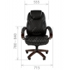 <7014852> Офисное кресло Chairman  406  PU  чёрное