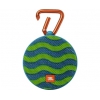 Колонки JBL Clip 2 сине-зеленый JBLCLIP2SPLASH 3 Вт, 120-20000 Гц, микрофон, Bluetooth, mini Jack, батарея, USB