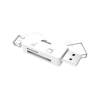 Картридер RITMIX CR-2043G white SD/micro SD+OTG microUSB, SD, microSD, Plug-n-Play, питание от USB/microUSB, 5В, скор. до 480 Мбит/с
